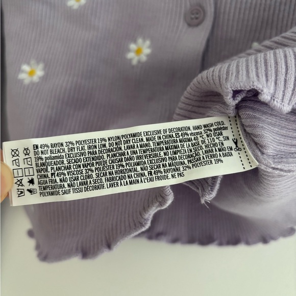 Forever 21 Light Lavender Ribbed Button Cardigan - Picture 5 of 6